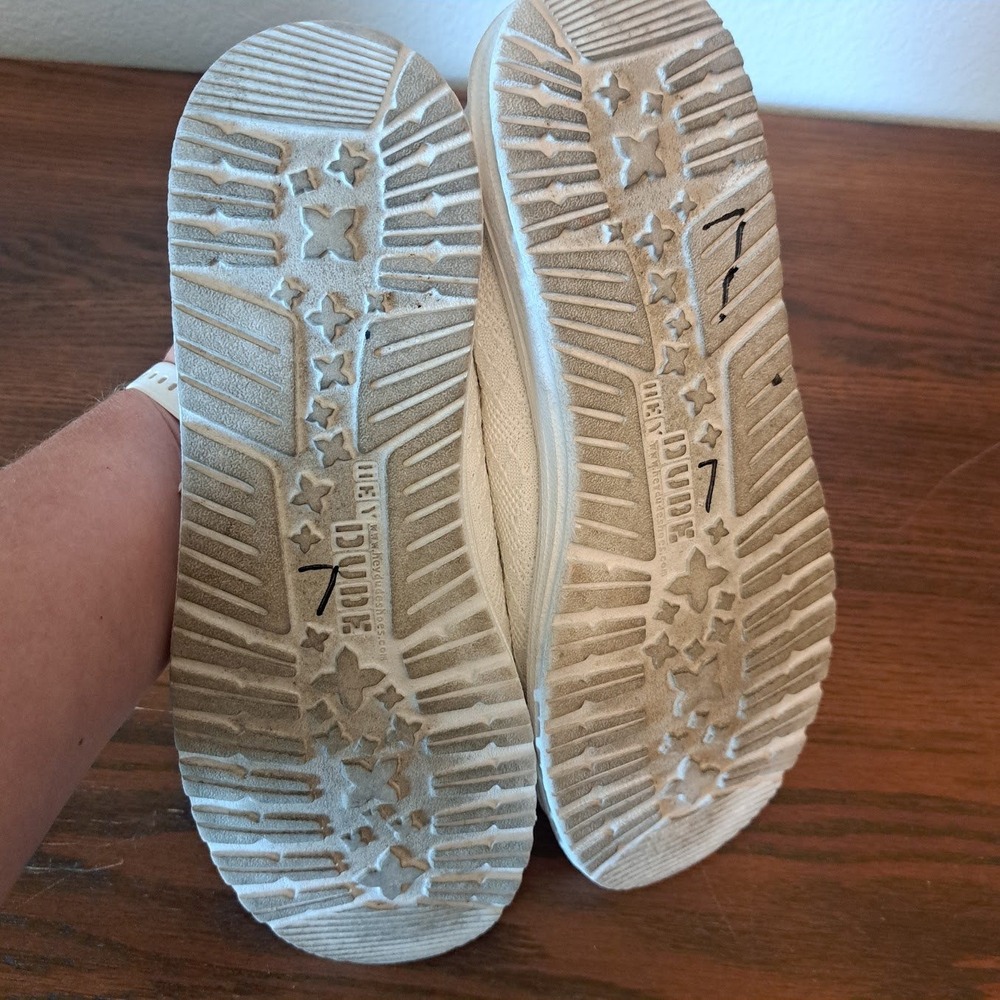 Hey Dude Wendy Boho White Crochet Slip On Loafers Shoes Womens 11 121410164 - Picture 4 of 6
